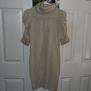 Cream sweater dress